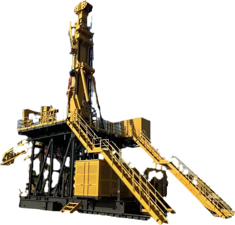 Yellow crawler-mounted down-the-hole drilling rig